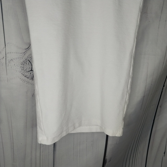 Eileen Fisher White Cropped Pull On Minimalist Casual Travel Pants - Picture 5 of 9